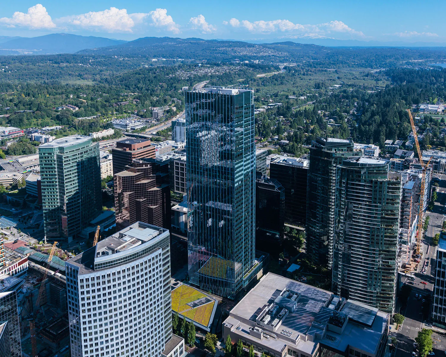 aerial view of 555 Tower