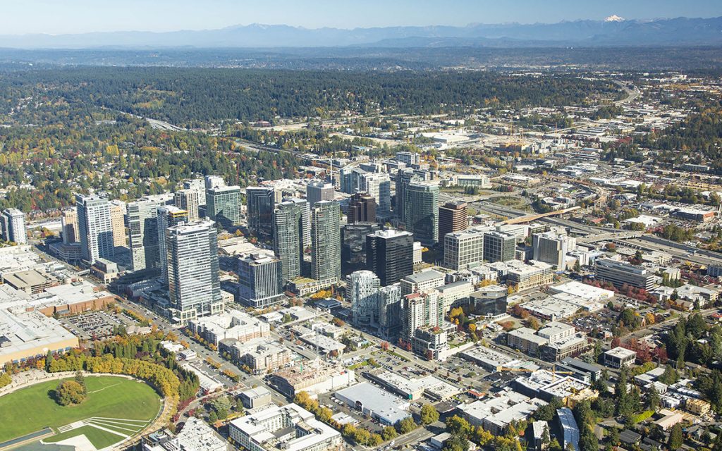 Aerial of Downtown Bellevue