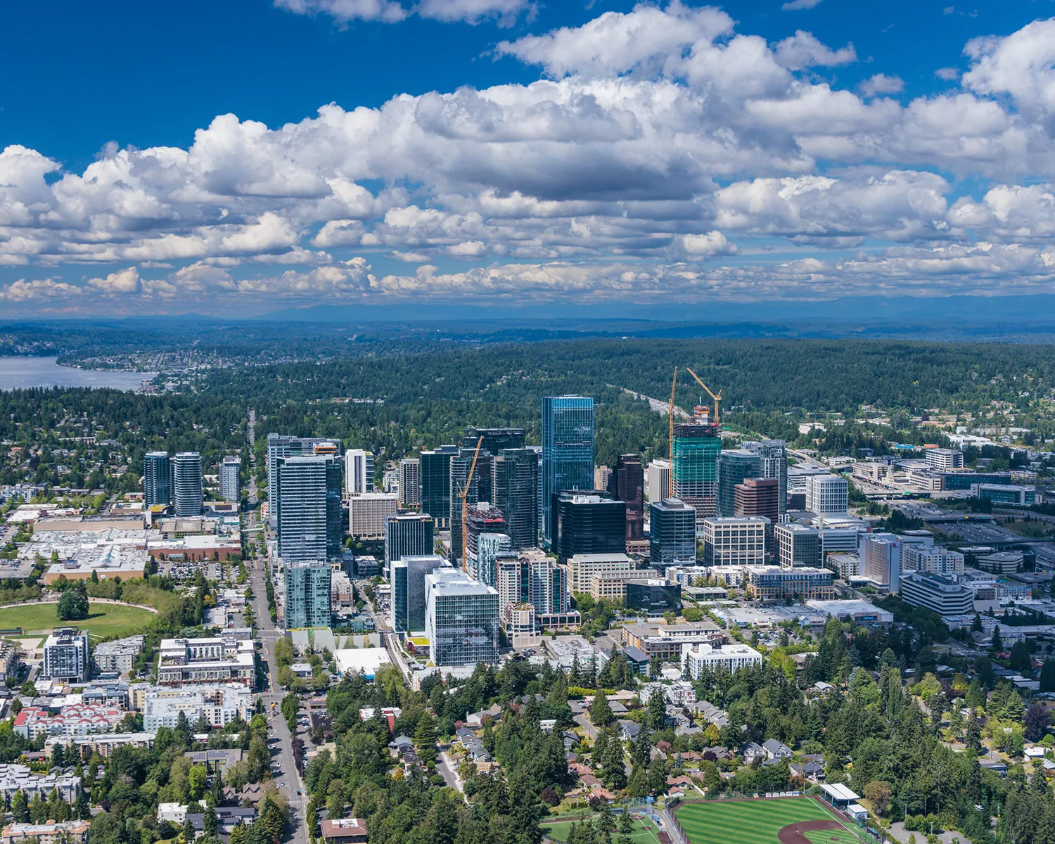 aerial image of bellevue