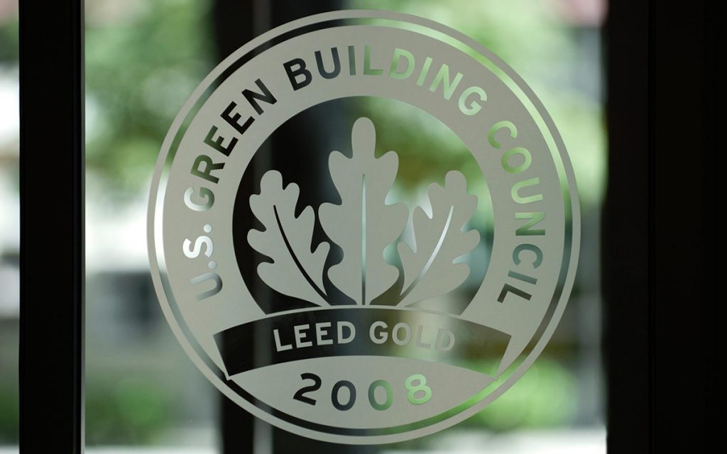 Image of LEED Logo on Window