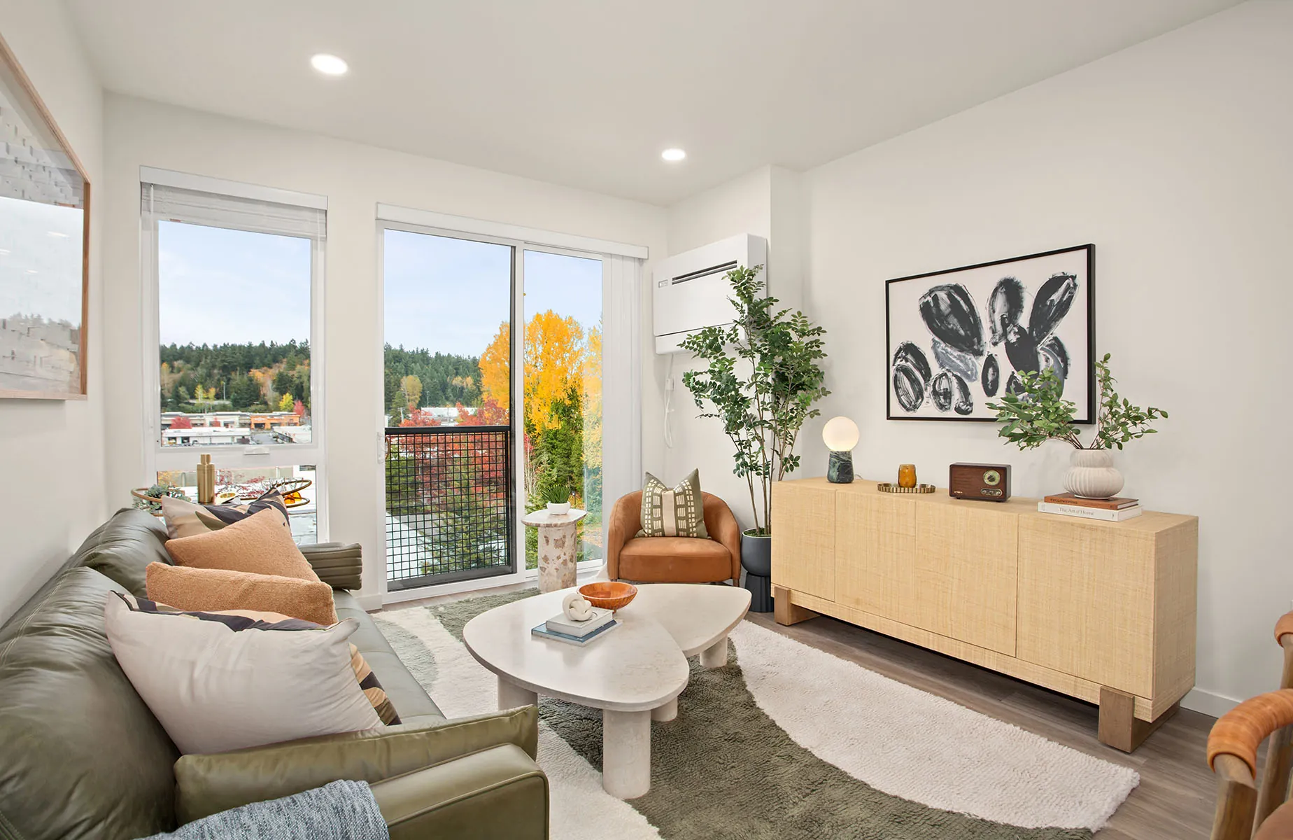 living room with window